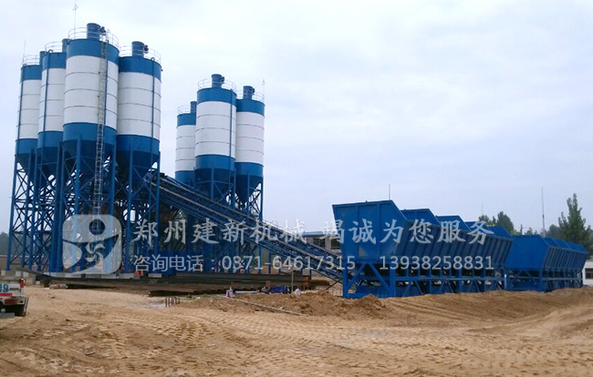 鄭州建新機械120商砼攪拌站在無錫投產