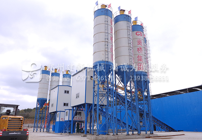 建新機械180商砼攪拌站設備在江西省吉安市投產