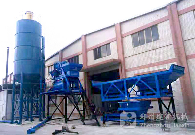 建新機械35小型混凝土攪拌站設備落戶廣東惠州市